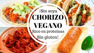 ¡SABROSO CHORIZO VEGANO RICO EN PROTEINAS! SIN SOYA SIN GLUTEN Transición Vegana