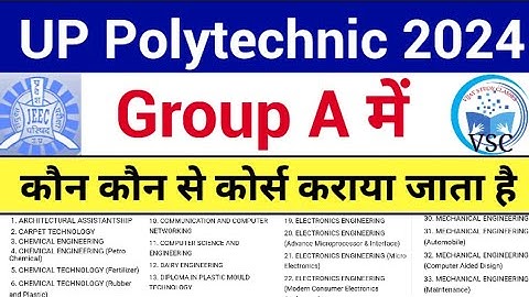 up polytechnic group a trade list | up polytechnic group a course list