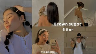 Brown sugar filter | (free) picsart tutorial | aesthetic edit screenshot 1