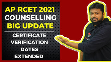 Certificate Verification Date Extended-AP RCET Counseling Update