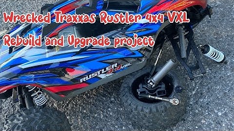 Wrecked Traxxas Rustler 4x4 VXL rebuild