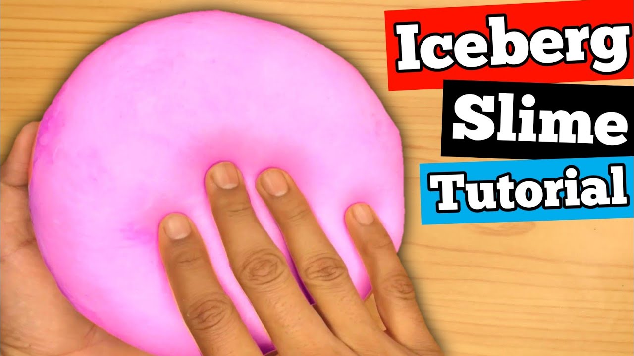 DIY CRUNCHY FLUFFY ICEBERG SLIME👅🎧 How to make Iceberg Slime at home! YouTube