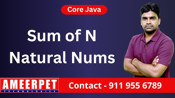 Sum of First N numbers Program using for Loop | By Srinivas | Ameerpet Technologies