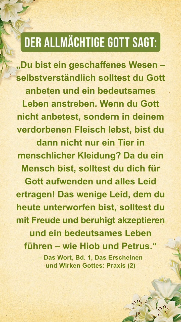 Komm zur Ruhe vor Gott, lies Seine Worte