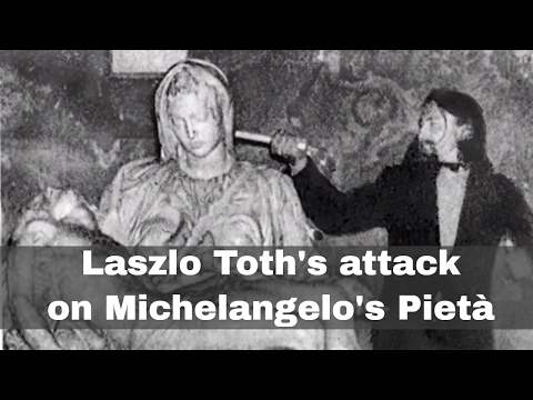 21st May 1972: Laszlo Toth attacks Michelangelo's Pietà with a hammer