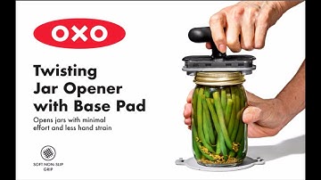 OXO Good Grips Twisting Jar Opener with Basepad, Black