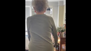 93 year old client walking before and after