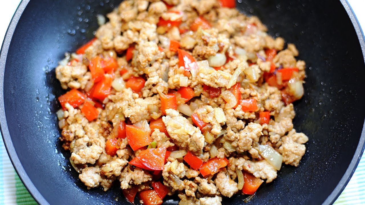 Pork Red Bell Pepper Onion StirFry Thai Food Part 70 Thai Food