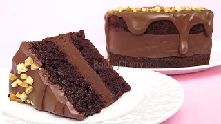 Fluffy and Moist NUTELLA CAKE Recipe | Homemade Chocolate Cake | Baking Cherry