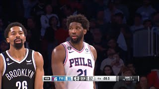 INSANE GAME! Philadelphia 76ers vs Brooklyn Nets Final Minutes ! 2022-23 NBA Playoffs