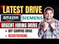 Swiggy, Wipro, Siemens Off Campus Drive | Latest Hirings | 2025, 2024 Batch | Fresher Jobs