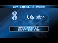 2019 中日ドラゴンズ 全選手応援歌メドレー