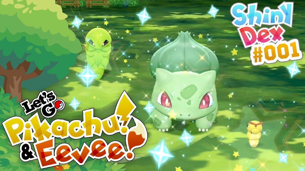 SHINY BULBASAUR and 2 OTHER SHINIES in Pokemon Let's GO! Pikachu and Eevee!  