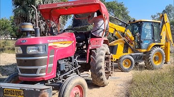 Jcb 3dx Backhoe Machine Loading Mud In Mahindra YUVO 415 DI Tractor | Jcb and Tractor Video | Jcb