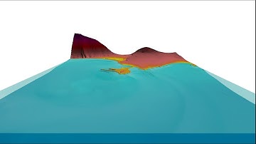Computer simulation of a tsunami
