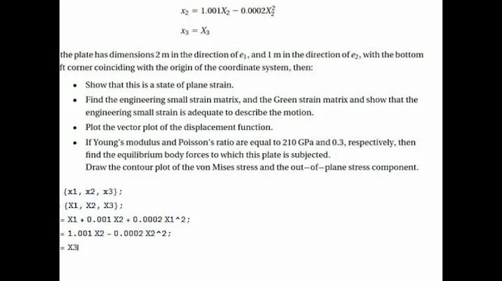 Mathematica Tutorial Constitutive Laws Video 1
