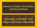 Kontado 12 (Ĉapitro 10 E) Analizo de financaj deklaroj (esperanto)