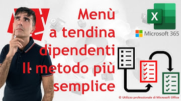 EXCEL 365 – TRUCCHI: 📃➡📃 ➡📃 Menù a tendina multipli dipendenti (nuovo metodo semplice ed efficace)