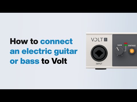 UA Support: How to Connect an Electric Guitar or Bass to Volt USB Audio Interface