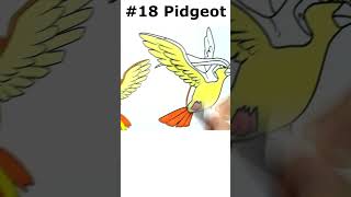 Coloring pokemon #18 Pidgeot #shorts #coloring #pokemon