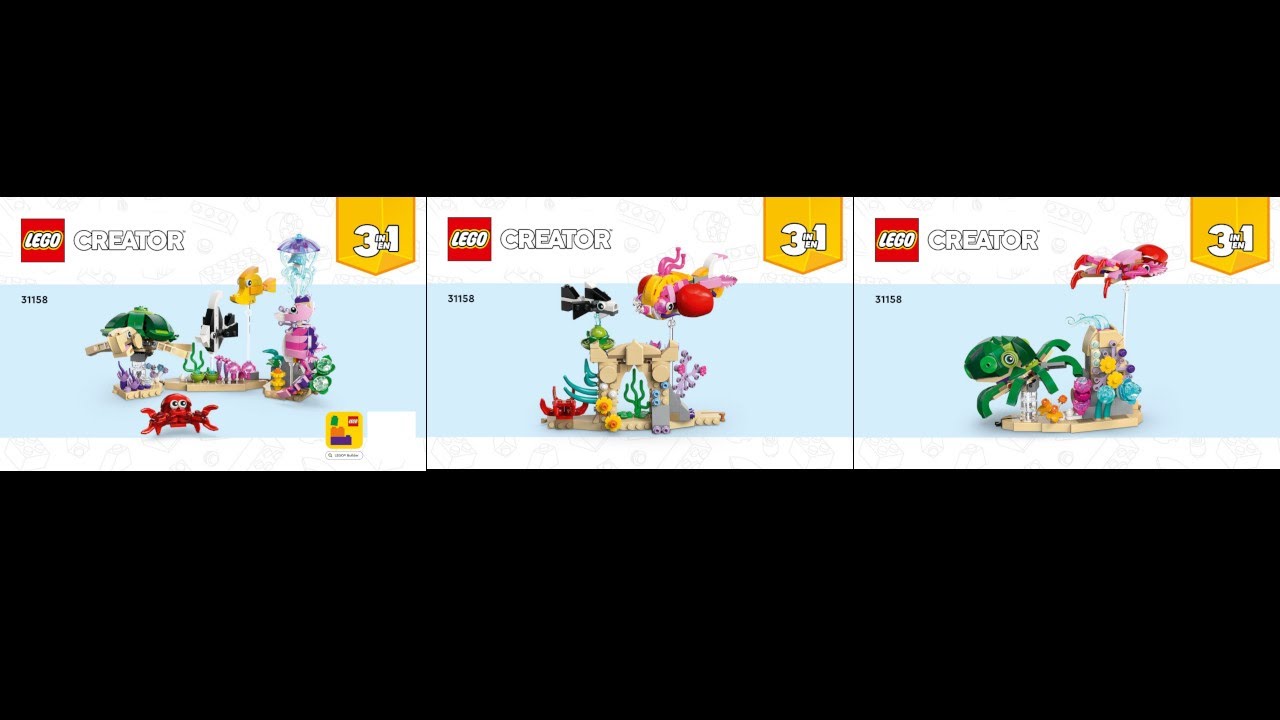LEGO Instructions | Creator 3in1 | 31158 | Sea Animals | All 3