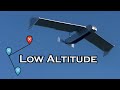 Low Altitude Waypoint Mission with Flying Wing for FPV