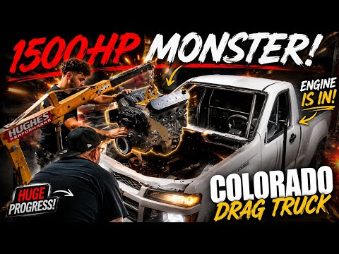 1500hp Ls & Hughes Powerglide Going In! Colorado Drag Truck!