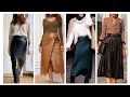 Stylish Leather skirts ideas||Top Class Beautiful & Gorgeous Skirts Designs\Collection