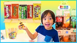 DIY Candy Dispenser and Coca Cola vending Machine with Ryan ToysReview! Ryan and family shows you how to make a super 