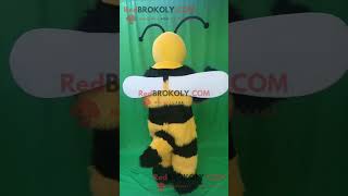 Yellow and Black Bee Mascot Costume screenshot 1