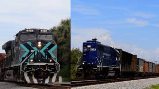 FEC & Brightline Railfanning In South Florida! Loud Horns, Freight, and High-Speeds!