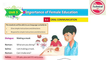 Making a mask, Importance of female education, Class 5th, Unit, English to sindhi translation course