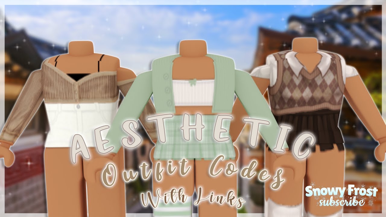 Aesthetic outfit codes + links pt.3 | Snowy Frost - YouTube