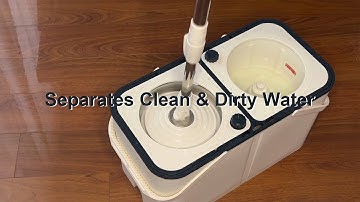 Keeps dirty and clean water separate with RinseWise spin mop