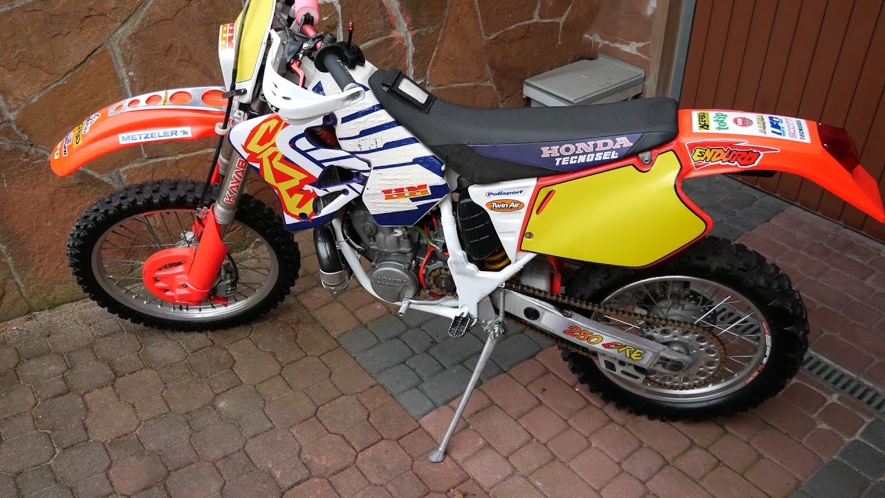 ホンダ CRE250 HONDA CRE 250 1995 w obiektywie LUMIX G80 4K - YouTube