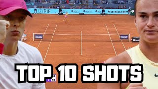 TOP 10 SHOTS - SWIATEK X SABALENKA I WTA MADRID 1000 FINAL ANALYSIS