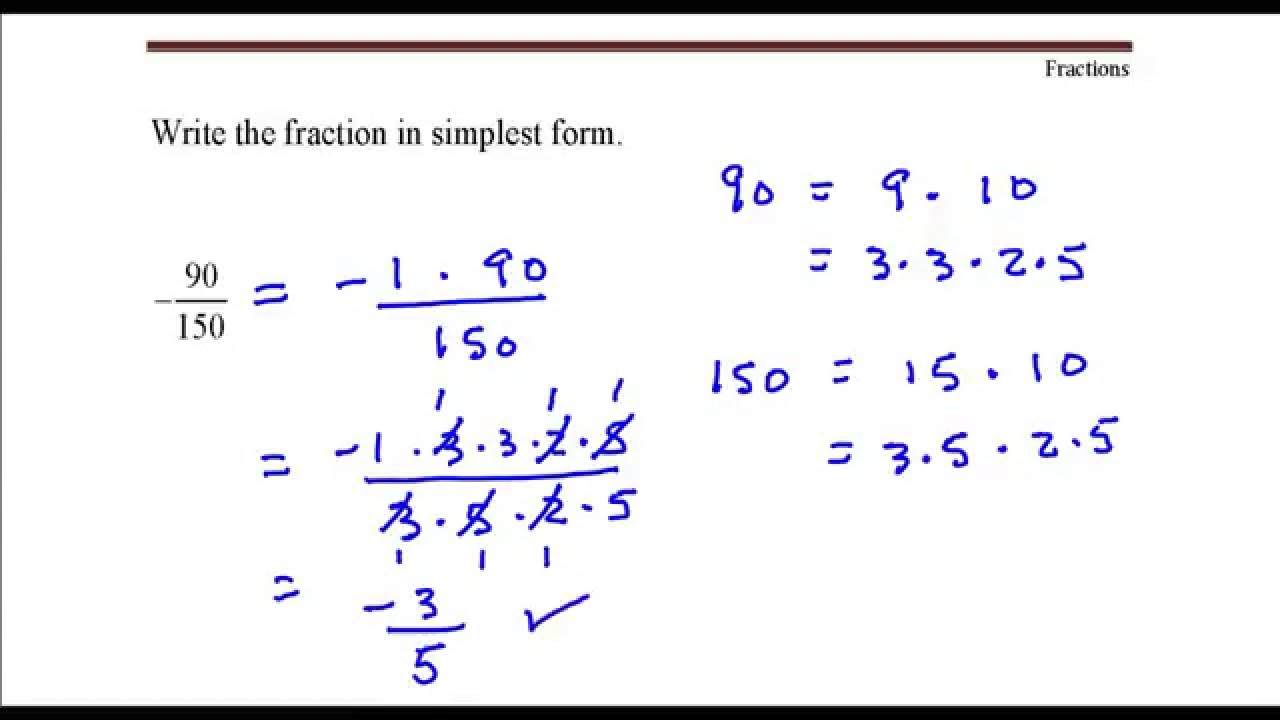 Write the fraction in simplest form. 25 divided by 25 - Youtube