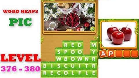 Word Heaps: Pic Puzzle Level 376 - 380 | All Answers | Walkthrough