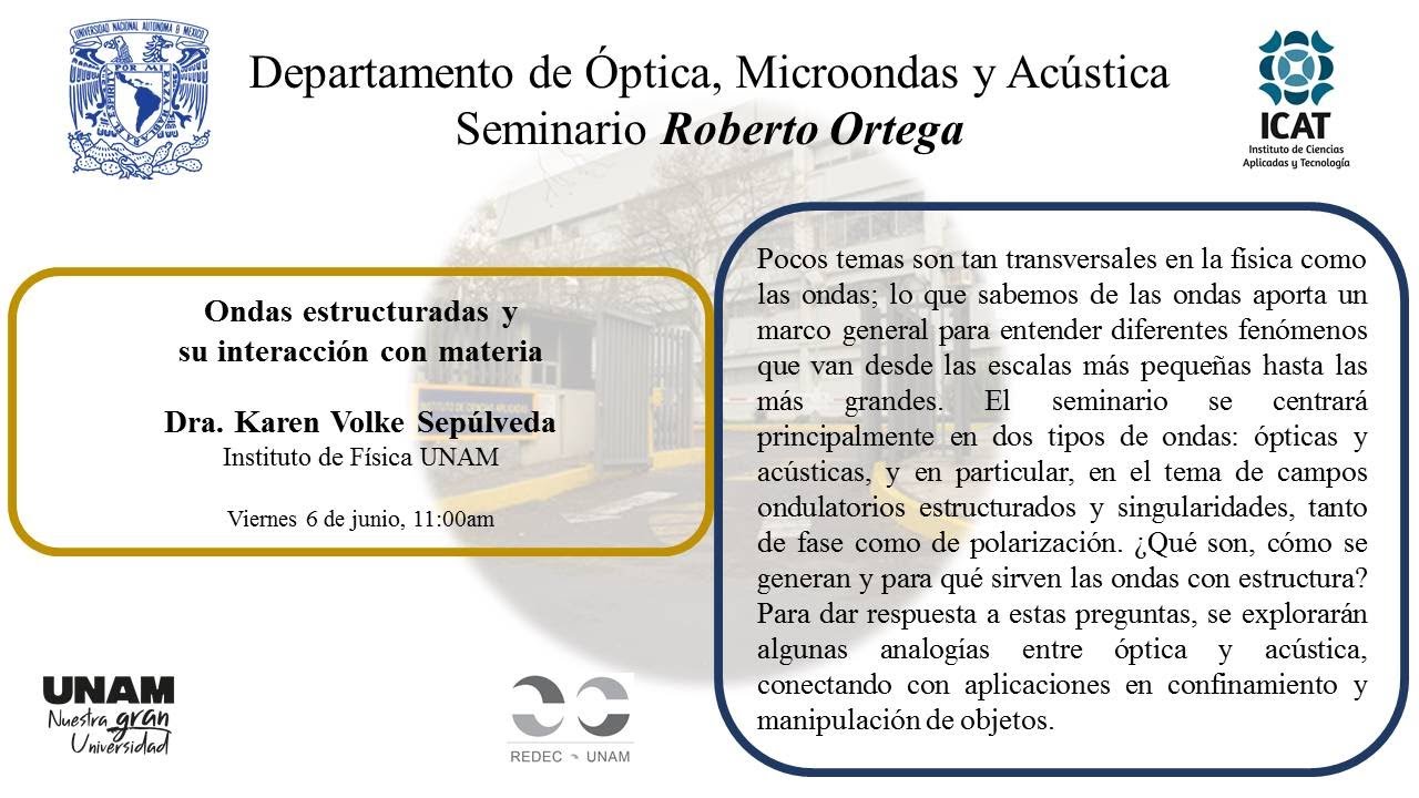 Ondas estructuradas y su interacción con materia