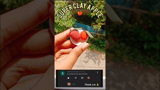 super clay apple 🍎#superclay #craftden #clayminiature #clayfruits #shorts