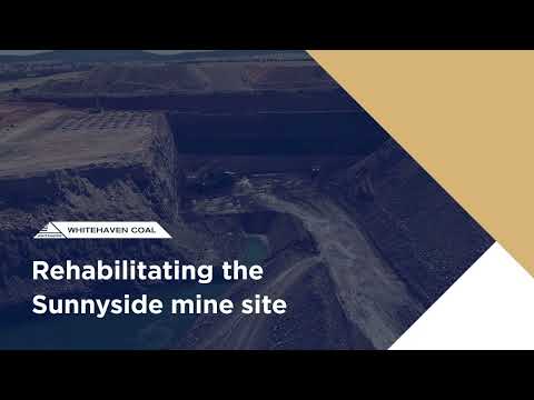 Rehabilitating Whitehaven Coal's Sunnyside mine site