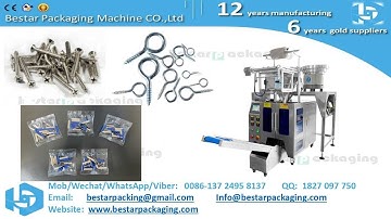 Hardware tapping screws, nuts counting & sealing packing machine with automatic feeding device