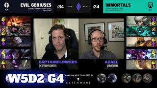 Evil Geniuses vs Immortals | Week 5 Day 2 S11 LCS Spring 2021 | EG vs IMT W5D2