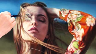 REALISTIC OIL PAINTING PORTRAIT :: AIR :: Underpainting / Glazing / Detailing by Isabelle Richard