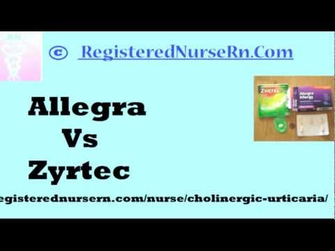 Video: Unterschied Zwischen Allegra (Fexofenadin) Und Zyrtec (Cetirizin)