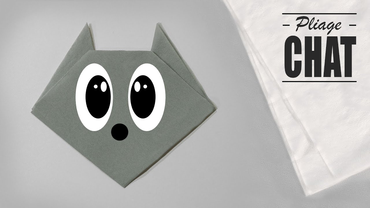 Pliage De Serviette Animaux Chat Origami Youtube