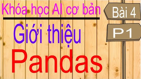 Machine learning | Học máy | Bài 4 (p1): Thư viện pandas là gì? giới thiệu 2 kiểu dữ liệu của pandas