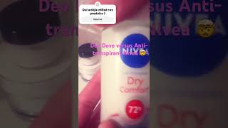Deo Dove Versus Anti-Transpirant Nivea Choquée