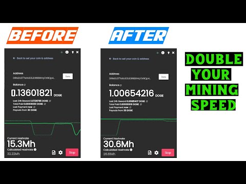 How To Increase Mining Hashrate (MH/S) | Double Your Mining Speed | DOGE Coin