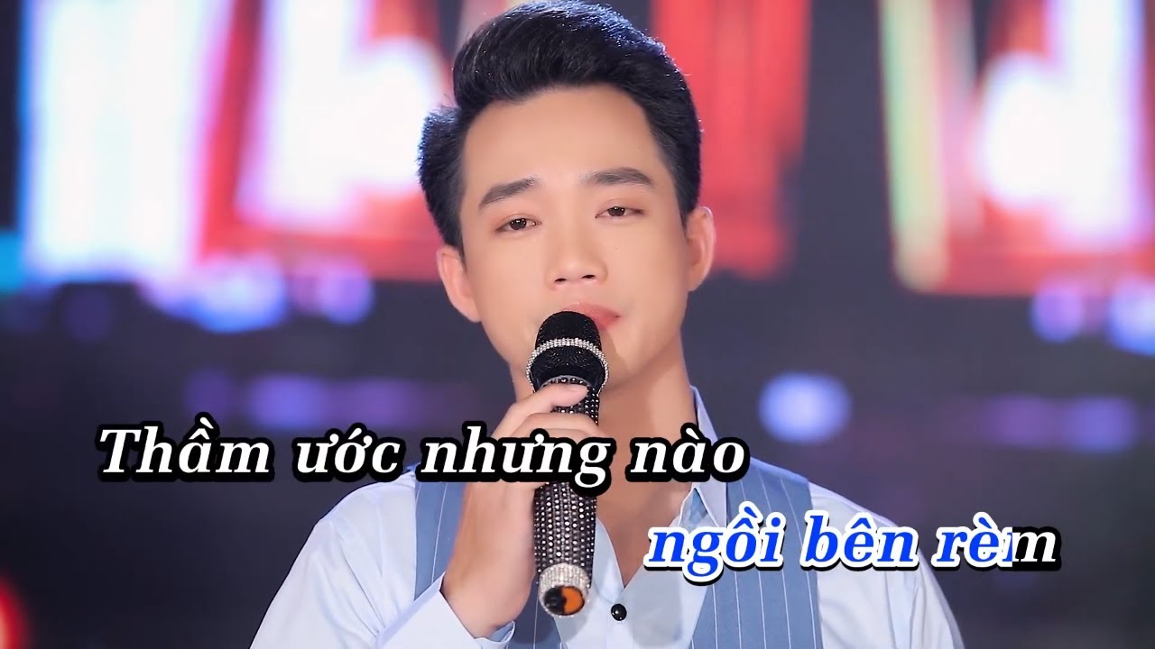 Karaoke | Về Đâu Mái Tóc Người Thương - Minh Khang | Tone Nam - YouTube